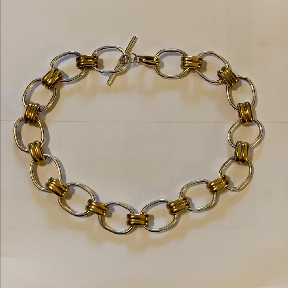 Silver and gold necklace